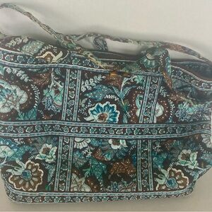 Vera Bradley Teal and Brown Floral Tote